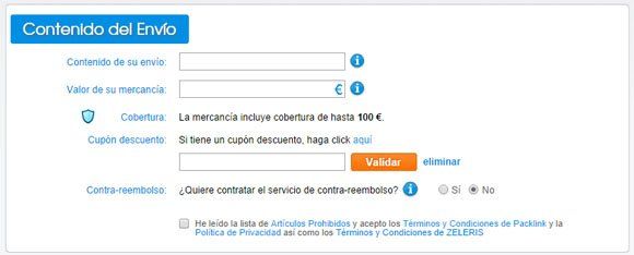Cupón descuento Packlink